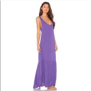 MARA HOFFMAN Valentina Voile Maxi Swim Cover Up Dress Women’s Small Purple Boho